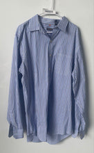 Load image into Gallery viewer, Van Heusen Mens Blue Striped Long Sleeve Collared Button-Up Shirt Size XLT
