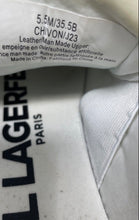 Load image into Gallery viewer, Karl Lagerfeld Womens White Leather Lace-Up Sneaker Shoes Size 5.5M
