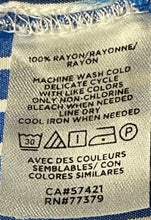 Load image into Gallery viewer, Ann Taylor Womens Blue White Striped Short Sleeve Button Front Blouse Top Size S
