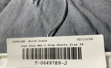 Load image into Gallery viewer, Hugo Boss Mens Blue Cotton Flat Front Slash Pocket Button Chino Shorts Size 36
