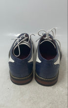 Load image into Gallery viewer, Enzo Romeo Mens Navy Blue White Leather Lace-Up Oxford Dress Shoes Size 11
