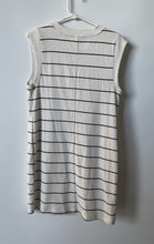 Load image into Gallery viewer, A New Day Womens White Blue Striped Sleeveless Crew Neck Tank Dress Size Large
