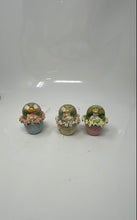 Load image into Gallery viewer, Set Of 3 Pcs Precious Moments Multicolor Girl In A Basket Miniature Snow Globes
