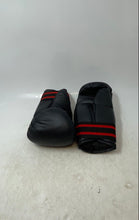 Load image into Gallery viewer, ATA Black Red Adjustable Wrist Strap Martial Arts Sparring Gloves Size Medium
