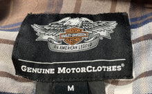 Load image into Gallery viewer, Harley-Davidson Motor Mens Multicolor Plaid Long Sleeve Button-Up Shirt Size M
