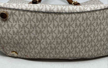 Load image into Gallery viewer, Michael Kors Womens Voyager East West White Brown Signature Print Tote Handbag
