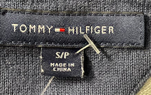 Load image into Gallery viewer, Tommy Hilfiger Mens Navy Gray Striped Crew Neck Ribbed Hem Pullover Sweater Sz S
