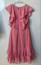 Load image into Gallery viewer, Tommy Hilfiger Womens Pink Flutter Sleeve V-Neck Ruffle Hem A-Line Dress Size 2

