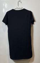 Load image into Gallery viewer, Guess Womens Black Sequin Logo Short Sleeve Pullover T-Shirt Dress Size Small
