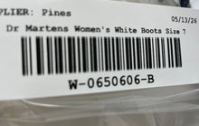 Load image into Gallery viewer, Dr. Martens Unisex Zavala White Leather Lace-Up Ankle Combat Boots Size M 7 W 8
