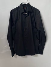 Load image into Gallery viewer, Anthony Of London Mens Black Cotton Collared Long Sleeve Dress Shirt Size 15/38
