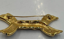 Load image into Gallery viewer, &#39;Authentic Swarovski Women&#39;s Black/Gold Tone Brooch
