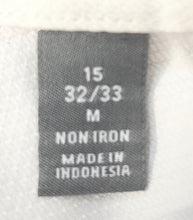 Load image into Gallery viewer, Michael Kors Mens White Long Sleeve Slim Fit Stretch Dress Shirt Size M 15 32/33
