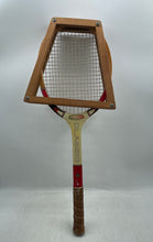 Load image into Gallery viewer, Vintage All Pro Classic Wood Tennis Racket With Wooden Press Shaper Frame Keeper
