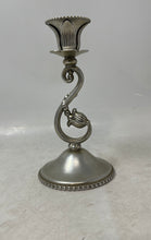 Load image into Gallery viewer, Farberware Silver-Tone Aluminum Floral Wrought Decorative Candlestick Holder
