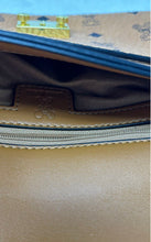 Load image into Gallery viewer, Louie Meini Womens Brown Monogram Faux Leather Chain Strap Flap Crossbody Bag
