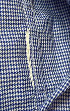 Load image into Gallery viewer, Calvin Klein Mens Blue Printed Slim Fit Long Sleeve Collared Dress Shirt Size 16
