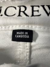 Load image into Gallery viewer, J.Crew Womens White Denim Raw Hem Regular Fit Light-Wash Cropped Pants Size 26

