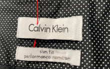 Load image into Gallery viewer, Calvin Klein Mens Black Dotted Long Sleeve Collared Slim Fit Dress Shirt Size 17
