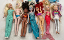 Load image into Gallery viewer, Lot Of 13 Pieces Assorted Multicolor Mixed Variety Barbie Fashion Dolls
