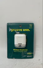 Load image into Gallery viewer, Onn Groove White Bluetooth Wireless Earphones With Charging Case Not Tested
