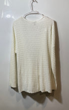 Load image into Gallery viewer, Express Womens White Waffle-Knit Surplice V-Neck Crossover Pullover Sweater XL
