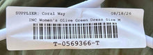 Load image into Gallery viewer, INC International Concepts Womens Olive Green Smocked Fit &amp; Flare Dress Size M
