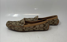 Load image into Gallery viewer, Coach Womens Beige Brown Signature Print Slip-On Loafers Shoes Size 7M
