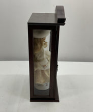 Load image into Gallery viewer, 1999 Camellia Garden Collection Floral Dress Porcelain Doll On Wooden Display
