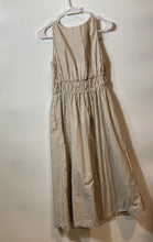 Load image into Gallery viewer, Loft Womens White Brown Striped Pockets V-Neck Sleeveless Maxi Dress Size 2P

