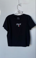Load image into Gallery viewer, Homegirl Society Womens Black Italy Flag Short Sleeve Pullover T-Shirt Size XL

