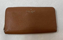 Load image into Gallery viewer, Kate Spade New York Womens Brown Credit Card Slots Zip-Around Wallet
