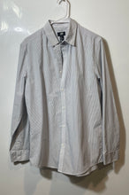 Load image into Gallery viewer, H&amp;M Mens White Black Long Sleeve Collared Slim Fit Button-Up Shirt Size Medium
