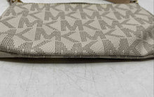 Load image into Gallery viewer, Michael Kors Womens Jet Set Cream Monogram Print Leather Zipper Wristlet Wallet
