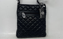 Load image into Gallery viewer, VZ Vera Handbag Womens Black Quilted Adjustable Strap Lined Crossbody Bag w/ Tag
