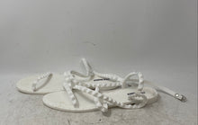 Load image into Gallery viewer, Steve Madden Womens White Flat Adjustable Buckle Ankle Strap Sandals Size 11
