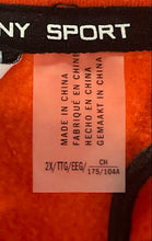 Load image into Gallery viewer, DKNY Womens Orange Long Sleeve Pockets Full-Zip Hoodie Size 2X
