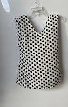 Load image into Gallery viewer, Express Womens Black &amp; White Polka Dot Print Sleeveless Blouse Top Size M
