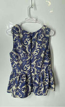 Load image into Gallery viewer, Forever 21 Womens Blue White Paisley Print Sleeveless Blouse Top Size M
