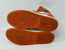 Load image into Gallery viewer, Authentic Nike Kids Jordan 1 Retro High OG Orange White Sneaker Shoes 2Y Stained
