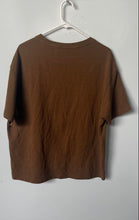 Load image into Gallery viewer, Zara Mens Brown Waffle-Knit Cotton Short Sleeve Crew Neck T-Shirt Size M
