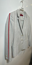 Load image into Gallery viewer, Hugo Boss Womens Gray Red Pockets Long Sleeve Two-Button Blazer Size 4

