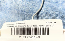 Load image into Gallery viewer, Forever 21 Womens Blue Denim Light Wash Split Hem Flared Leg Jeans Size 24
