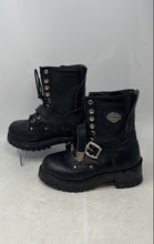 Load image into Gallery viewer, Harley-Davidson Womens Faded Glory 29780 Black Motorcycle Riding Boots Size 6.5
