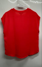 Load image into Gallery viewer, Banana Republic Womens Orange Cap Sleeve V-Neck Blouse Top Size Small
