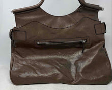 Load image into Gallery viewer, Guess Womens Brown Faux Leather Studded Double Handle Inner Pocket Shoulder Bag
