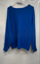 Load image into Gallery viewer, Calvin Klein Womens Blue Dolman Sleeve Crew Neck Pullover Sweater Size Large
