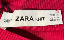 Load image into Gallery viewer, Zara Knit Womens Pink Long Sleeve Crew Neck Pullover Sweater Size S With Tag
