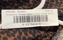 Load image into Gallery viewer, University Thread Womens Brown Leopard Print Puff Sleeve Mini Dress Size 6
