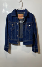 Load image into Gallery viewer, Levi's Strauss &amp; Co. Womens Blue Long Sleeve Iconic Jean Trucker Jacket Size S
